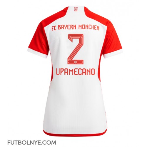 Camiseta Bayern Munich Dayot Upamecano #2 Primera Equipación para mujer 2023-24 manga corta